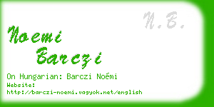 noemi barczi business card